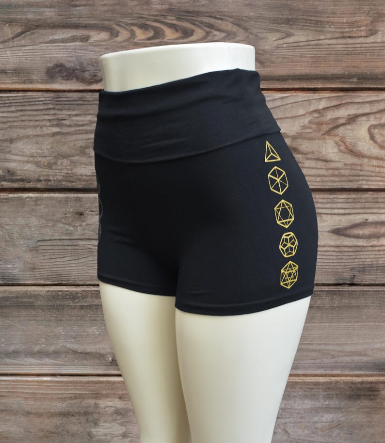 Metatron's Cube Mandala Hot Shorts – Sacred Geometry Yoga Festival Wear